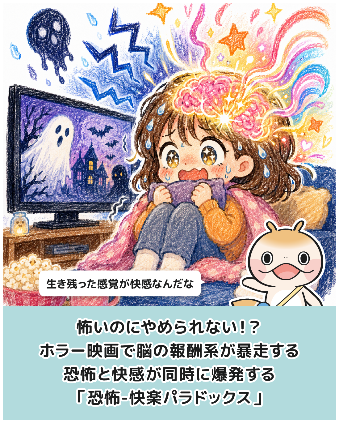 怖いのにやめられない！？ホラー映画で脳の報酬系が暴走する——恐怖と快感が同時に爆発する「恐怖-快楽パラドックス」